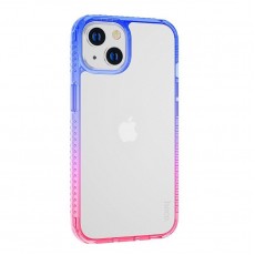 Husa spate pentru Apple iPhone 14 - HOCO Crystal Rosu/Albastru