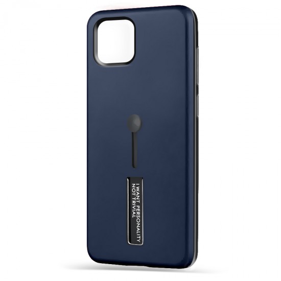 Husa spate pentru Huawei Y5P - Hard Case Stand Albastru