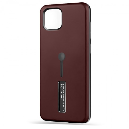 Husa spate pentru Huawei Y5P - Hard Case Stand Maro