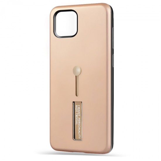 Husa spate pentru iPhone 11 - Hard Case Stand Gold