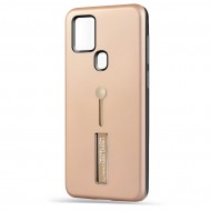 Husa spate pentru Samsung A21s - Hard Case Stand Gold