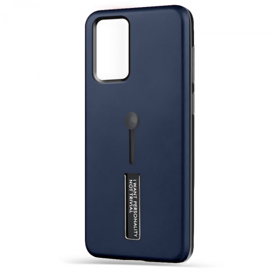 Husa spate pentru Samsung A41 - Hard Case Stand Albastru