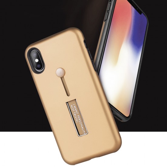 Husa spate pentru iPhone 12 Mini - Hard Case Stand Gold