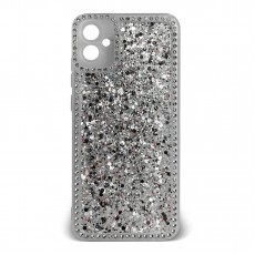 Husa spate pentru Samsung Galaxy A04E- Hermosa Case Transparenta cu sclipici si cristale
