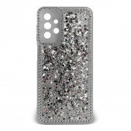Husa spate pentru Samsung Galaxy A13- Hermosa Case Transparenta cu sclipici si cristale