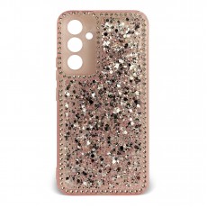 Husa spate pentru Samsung Galaxy A24 - Hermosa Case Roz cu sclipici si cristale