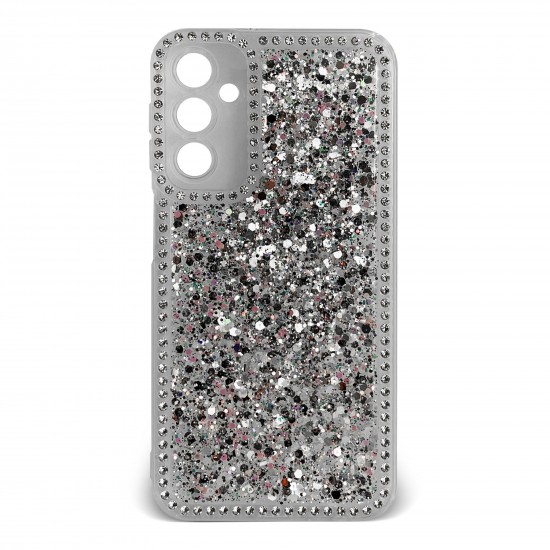 Husa spate pentru Samsung Galaxy A14 - Hermosa Case Transparent cu sclipici si cristale