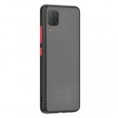 Husa spate pentru Huawei P40 Lite - Button Case Negru / Rosu