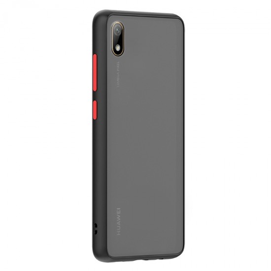 Husa spate pentru Huawei Y5 2019 - Button Case Negru / Rosu