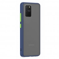 Husa spate pentru Samsung Galaxy S10 Lite - Button Case Albastru / Verde