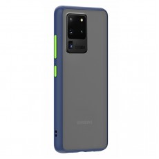 Husa spate pentru Samsung Galaxy S20 Ultra - Button Case Albastru / Verde