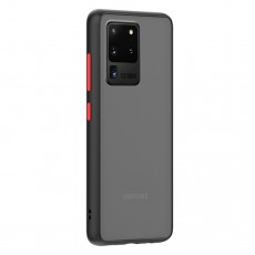 Husa spate pentru Samsung Galaxy S20 Ultra - Button Case Negru / Rosu