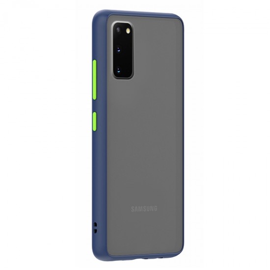 Husa spate pentru Samsung Galaxy S20 - Button Case Albastru / Verde