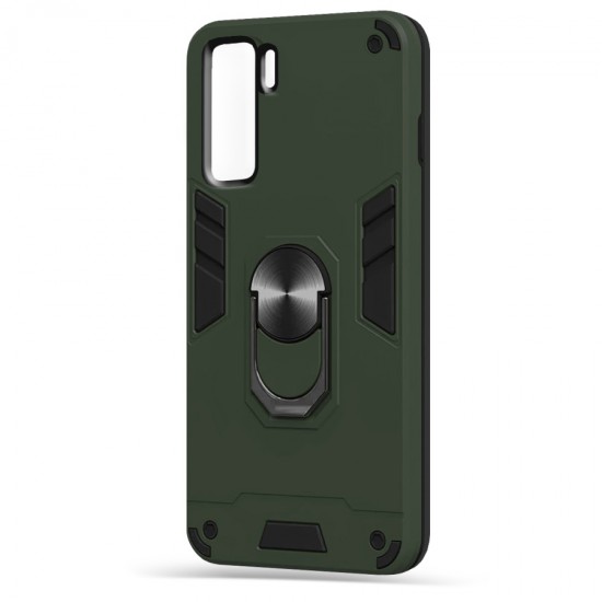 Husa spate pentru Huawei P40 Lite 5G - Hybrid Case Stand Army