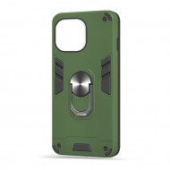 Husa spate pentru iPhone 14 Pro - Hybrid Case Stand Verde