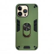 Husa spate pentru iPhone 14 Pro - Hybrid Case Stand Verde Crud