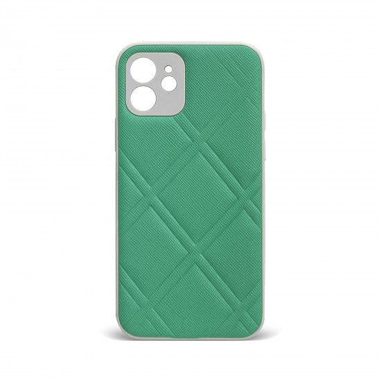 Husa spate pentru iPhone 12 - Puffer Case Verde