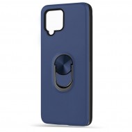 Husa spate pentru Samsung Galaxy A12 - WOOP Ring Case Navy