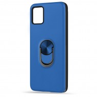 Husa spate pentru Samsung Galaxy A51 - WOOP Ring Case Albastru