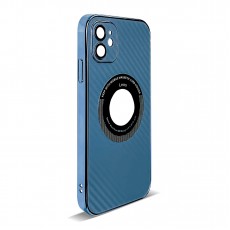 Husa spate pentru iPhone 11- Carbon Case Albastru