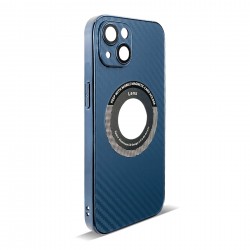 Husa spate pentru iPhone 14 Plus- Carbon Case Albastru