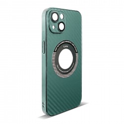 Husa spate pentru iPhone 13- Carbon Case Verde