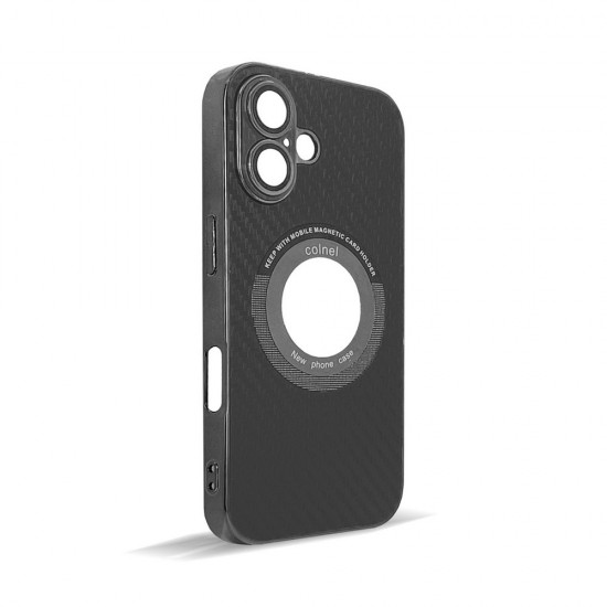 Husa spate pentru iPhone 16 Plus- Carbon Case Negru