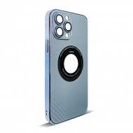 Husa spate pentru iPhone 12 Pro- Carbon Case Bleu