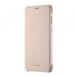 Husa pentru Huawei P Smart - Flip Cover Gold - AMBALAJ BULK
