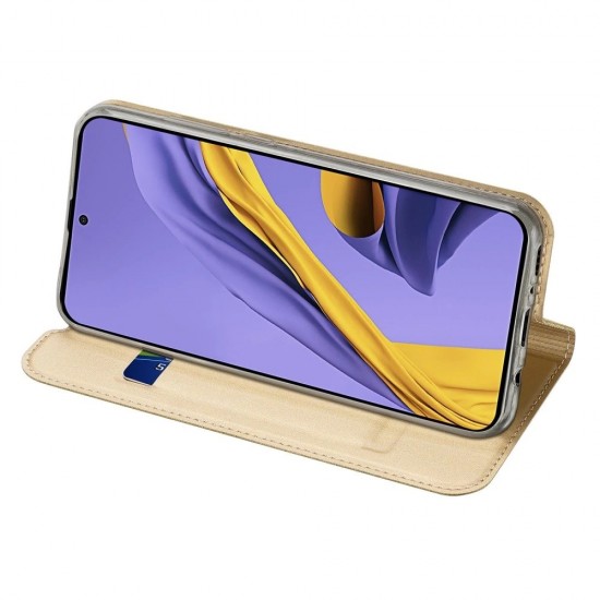 Husa Carte pentru Samsung Galaxy A12 - Dux Ducis Gold