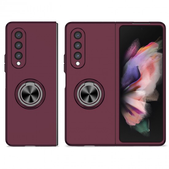 Husa spate pentru Samsung Galaxy Z Fold3 - Ring Slim Case Burgundi