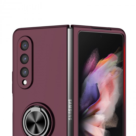 Husa spate pentru Samsung Galaxy Z Fold3 - Ring Slim Case Burgundi