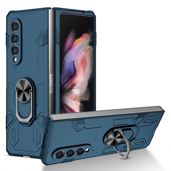 Husa spate pentru Samsung Galaxy Z Fold3 - Stand Case Albastru