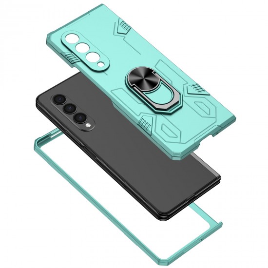 Husa spate pentru Samsung Galaxy Z Fold3 - Stand Case Turcoaz