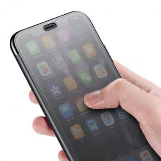 Husa pentru iPhone XS - Flip Case Baseus Touchable Negru