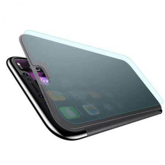 Husa pentru iPhone XS Max - Flip Case Baseus Touchable Negru