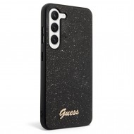 Husa spate Guess Glitter Flakes Metal Logo- Samsung Galaxy S23 black