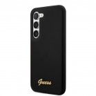 Husa spate pentru Samsung Galaxy S23 - Guess metal logo Negru