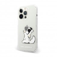 Husa spate pentru iPhone 13 Pro Max - Karl Lagerfeld Choupette Fun Alb 