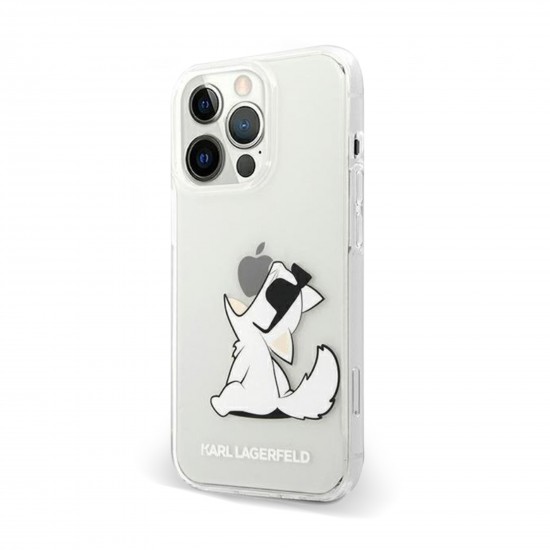Husa spate pentru iPhone 13 Pro Max - Karl Lagerfeld Choupette Fun Alb