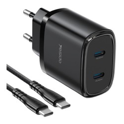 Incarcator Yesido YC56 Fast Charger 20W plus cablu 1.2m - Negru