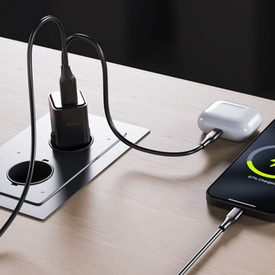 Incarcator Allity Type C Plus USB 30W - Negru