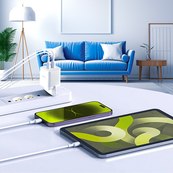 Incarcator Allity Type-C Plus USB-A 45W - Alb