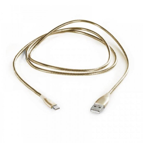 Cablu de date metalic Type-C 1m - Gold