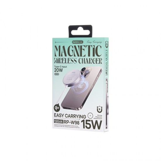 Incarcator Wireless Remax RP-W98 pentru telefon - Alb