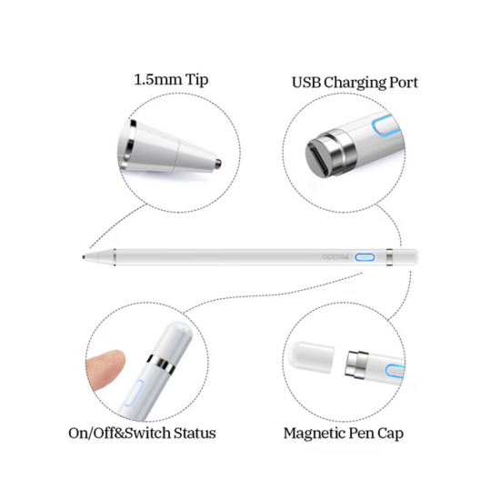 Stylus Yesido ST05 – Pen Capacitiv Universal din Aluminiu, Reîncărcabil