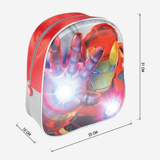 Ghiozdan Avengers 3D cu lumini
