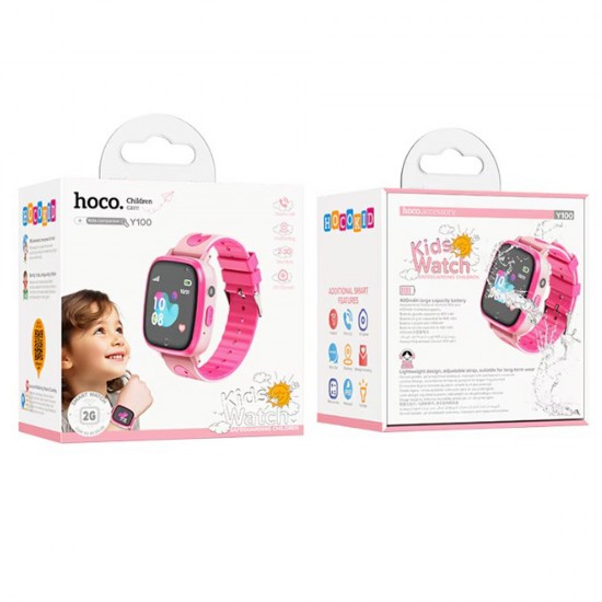 SmartWatch Hoco Y100 pentru copii - Roz