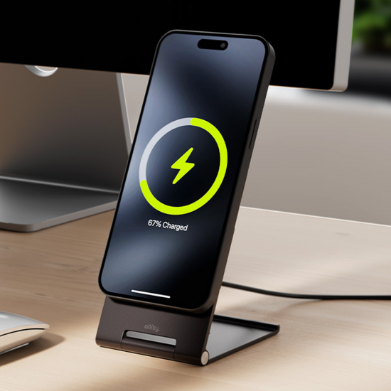 Suport pentru telefon, magnetic, cu incarcare wireless - Allity