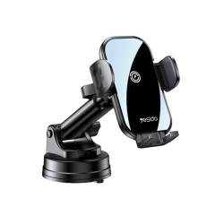Suport auto pentru telefon cu incarcare Wireless Yesido C197 - Negru
